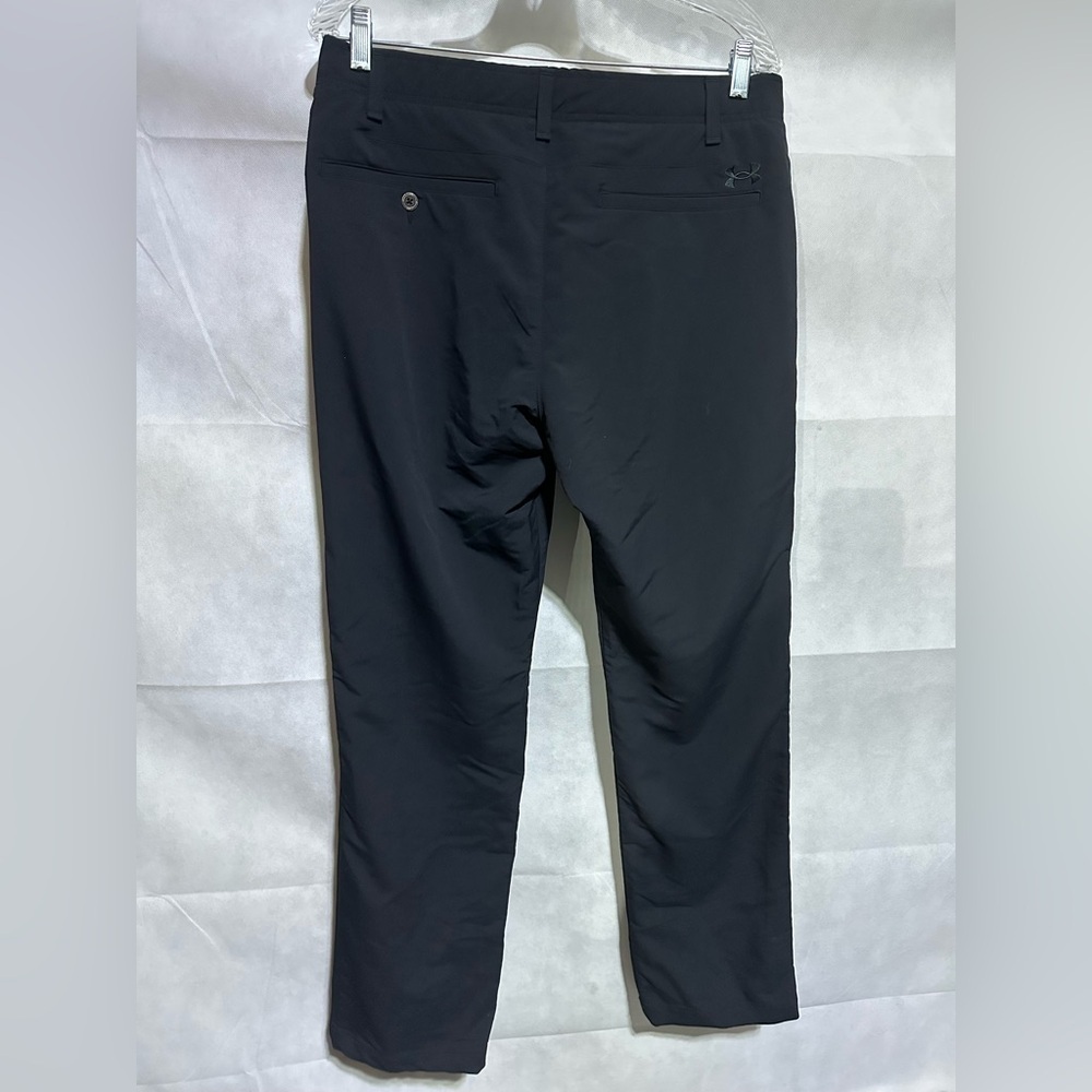 Under Armour Match Play Golf Pants Mens 34x32 Black Straight Leg Performance EUC - Picture 2 of 7